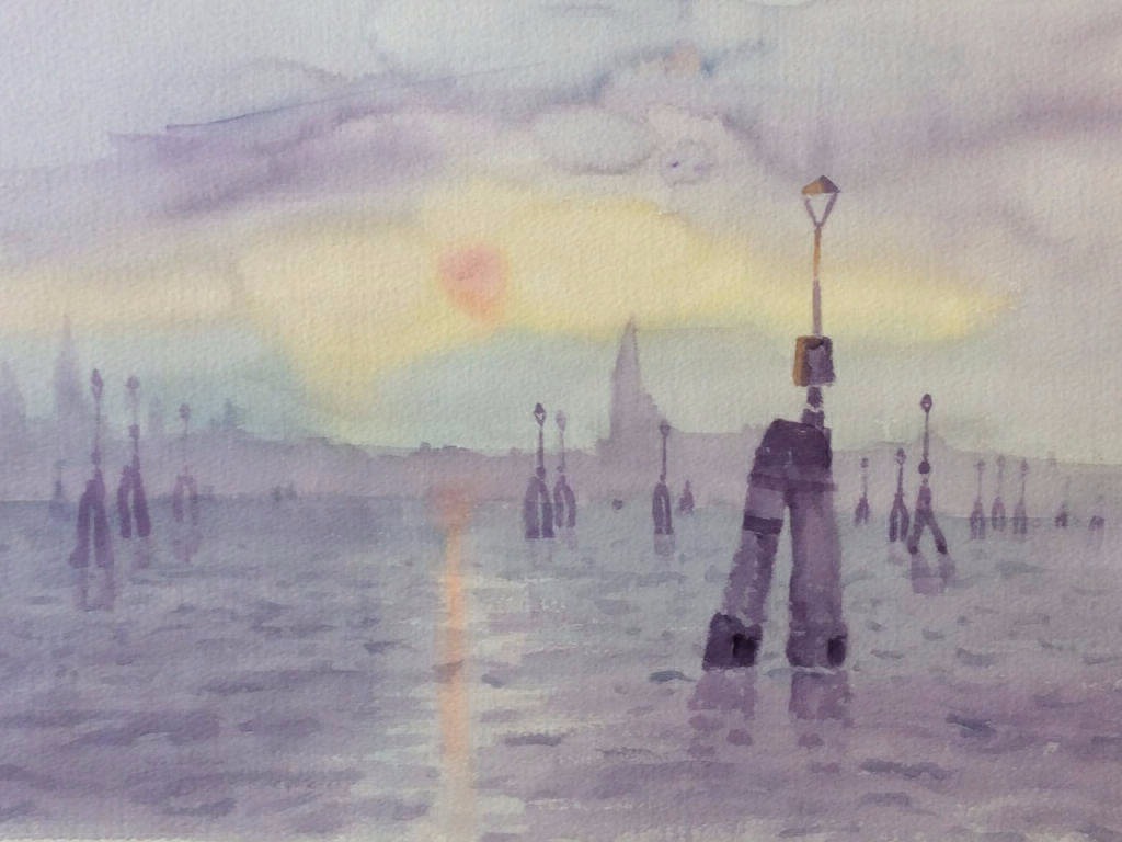 Aquarelle 54x33 cm Venise