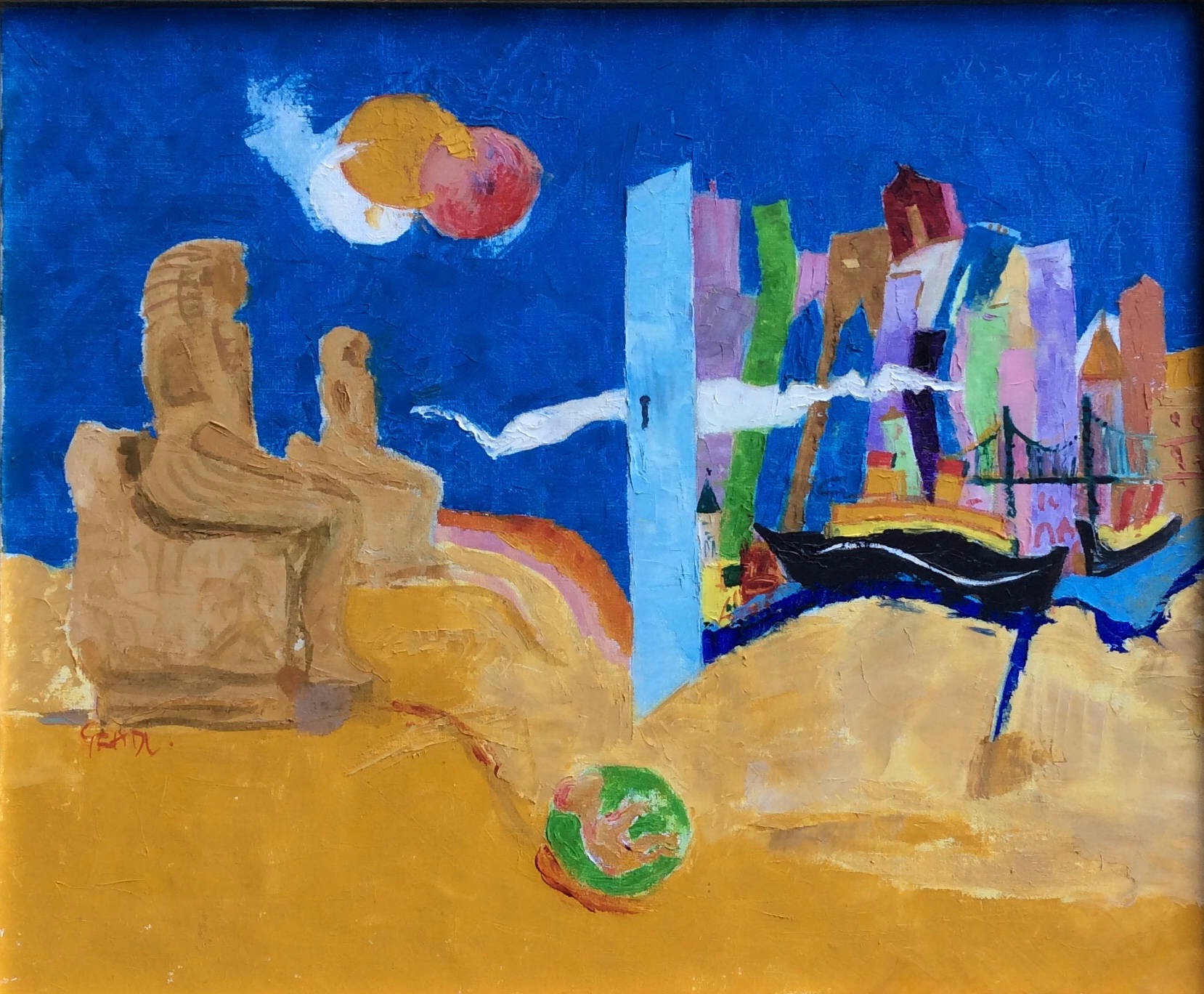 Huile-sur-toile-45x38cmLA-PORTE-DU-TEMPS