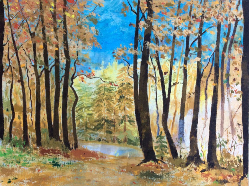 Huile sur toile 70x60 cm Silence