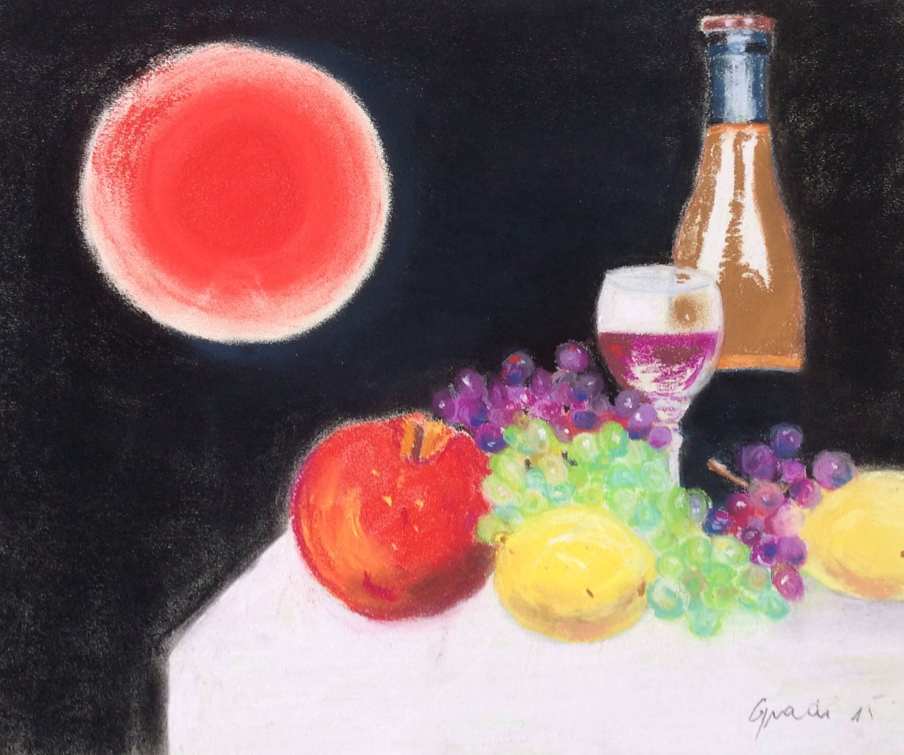 Pastel-40x35cm-le-vin-est-solaire